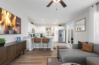 Sanctuary at Indian Creek Furnished living room and kitchen