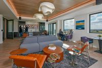 Luna at Viera Luna clubroom with wine fridge and lounge seating