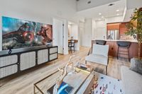 Luna at Viera stylish decorated living room and kitchen with custom cabinets