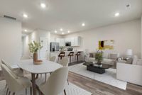 Virtually staged dining room and living room
