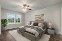 Virtually staged bedroom