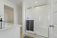 Primary bathroom with walk-in shower