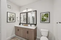 Virtually staged bathroom