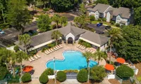 aerial view of pool