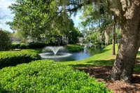 Onsite pond with fountain