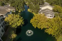 Onsite pond with fountain