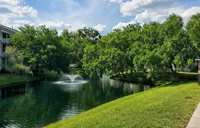 Onsite pond with fountain