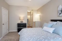 Bedroom with primary bathroom