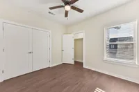 Bedroom with ceiling fan