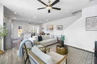 open concept living area and kitchen