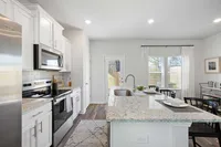 kitchen with prep island