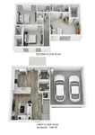 Three-Bedroom Single Family Homes For Rent In Katy, TX - Villas At Sunterra - Rendering Of The Sundance Floor Plan