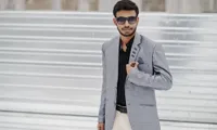 man in suit on street
