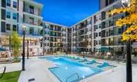 Swimming pool and exterior of apartments