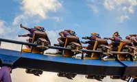 people on a roller coaster