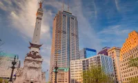 Indianapolis at sunset
