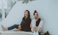 Friends laughing together