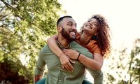 Couple in a park