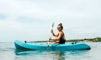 woman in a kayak