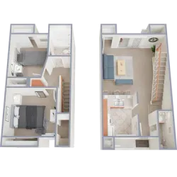 2 bed 1.5 bath