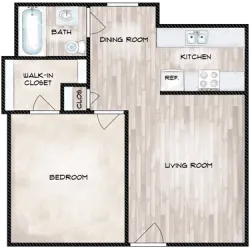 This 550 sq. ft. single-story home is a bright, low-maintenance layout ideal for individuals or couples. Enjoy wood-grain vinyl flooring throughout, a ceiling fan, central air and heating, and an all-electric kitchen. Step outside to your own private patio &mdash; perfect for morning coffee or evening relaxation.