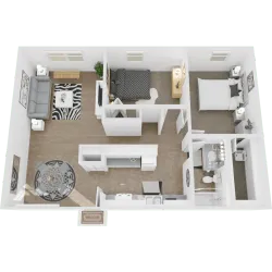 two bedroom one bath