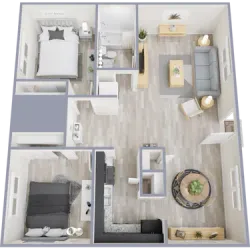 2bed 1 bath