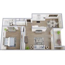 One Bedroom Floor plan
