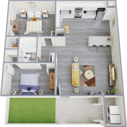 2 Bed Floorplan