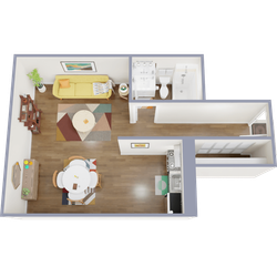 363 square foot studio