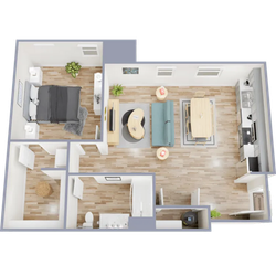 A1 - one bedroom, one bath apartment home