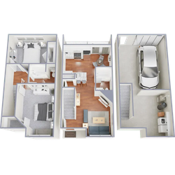 B2 - two bedroom two bath apartment home