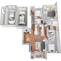 B3 - Two bedroom, two and a half bath apartment home