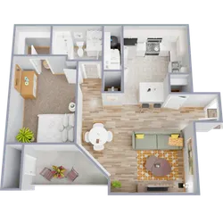 A1 - one bedroom, one bath apartment home