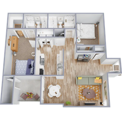 B2 - Two bedroom, two bath apartment home
