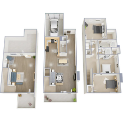 C1 - three bedroom, two and a half bath townhome in Shawnee, KS