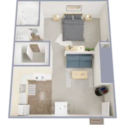 A1 - One bedroom, one bath, 534 square foot apartment home