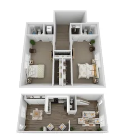 2 Bed 2.5 Bath 1,305 SQ FT