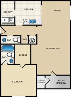 1BR Floorplan