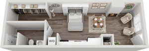 1R 3D Floorplan