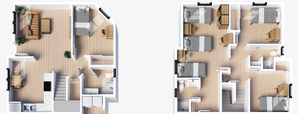 4 Bedroom | 3 Bathroom Apartment Floor Plan