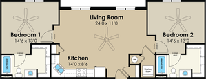 2BR/2BA