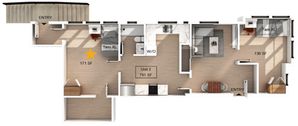 2 Bedroom | 1 Bathroom Apartment