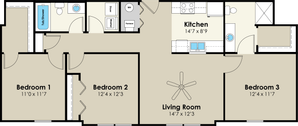 3BR/2BA
