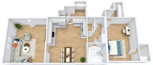 B12 | 1x1 | 875 SqFt