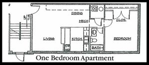 one bedroom floor plan