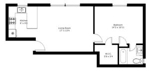 1 Bedroom Floorplan