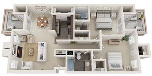 Two Bedrooms | Two Bathrooms | 990 sqft | Two Patios | Fireplace | Sunken Living Room | Full-Sized Washer/Dryer Connections
