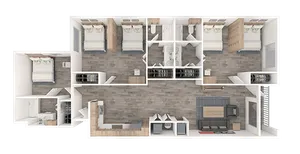 Sparq on Rio Nueces 3x3 Floor Plan Image