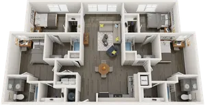 D2 | 4 bed 4 bath | from 1449 square feet